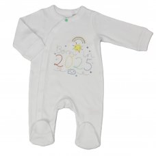 H03601: Baby " Born In 2025" Cotton Sleepsuit (NB-3 Months)